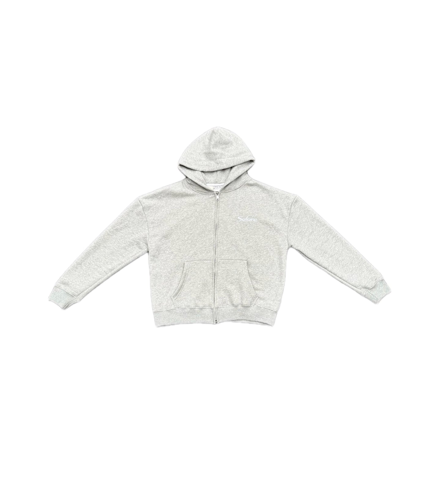 SOLORE ESSENTIAL ZIP HOODIE | GREY